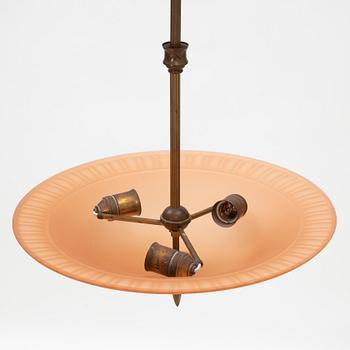 Harald Notini, taklampa, modell "6508", Arvid Böhlmarks Lampfabrik, 1920-30-tal.