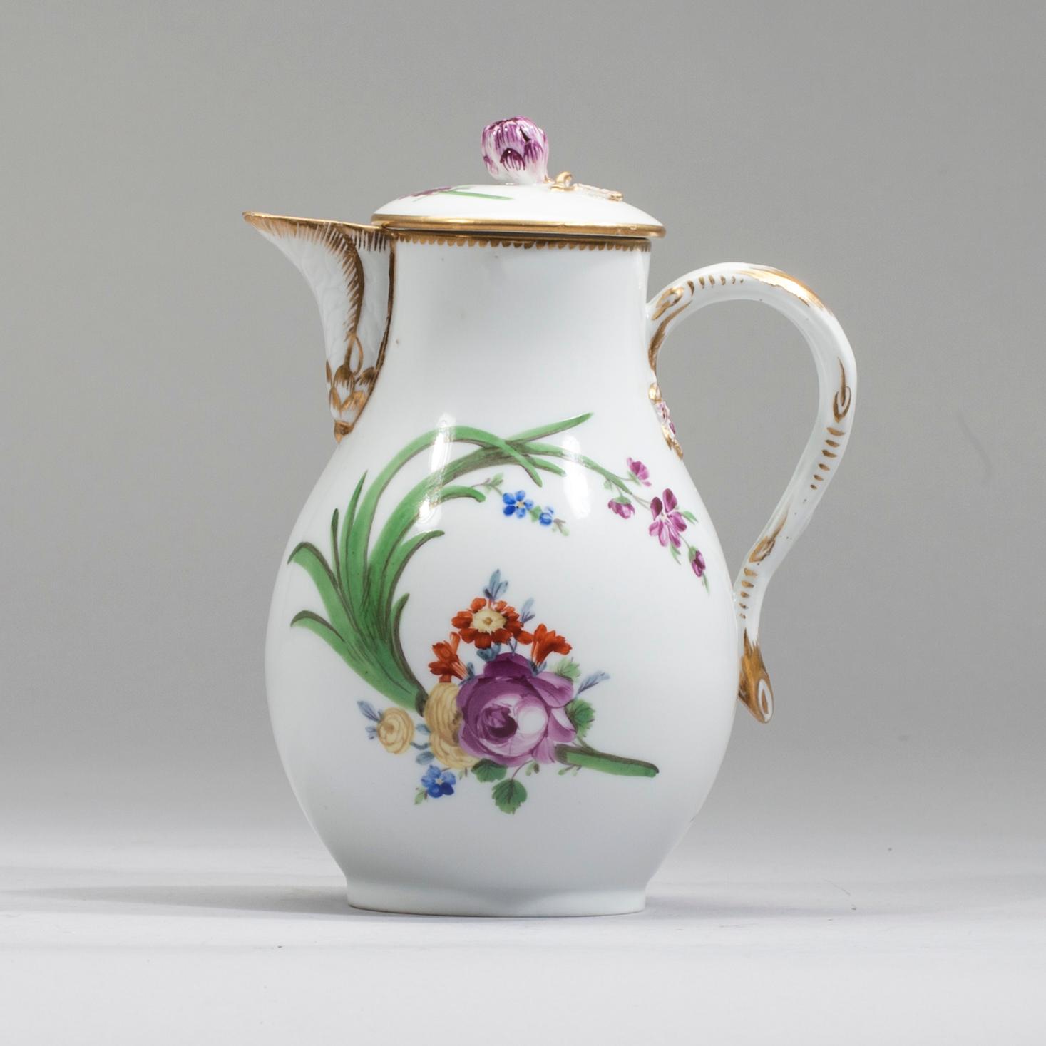 KAFFEKANNA, porslin, Meissen, Marcolini period  1774-1814.