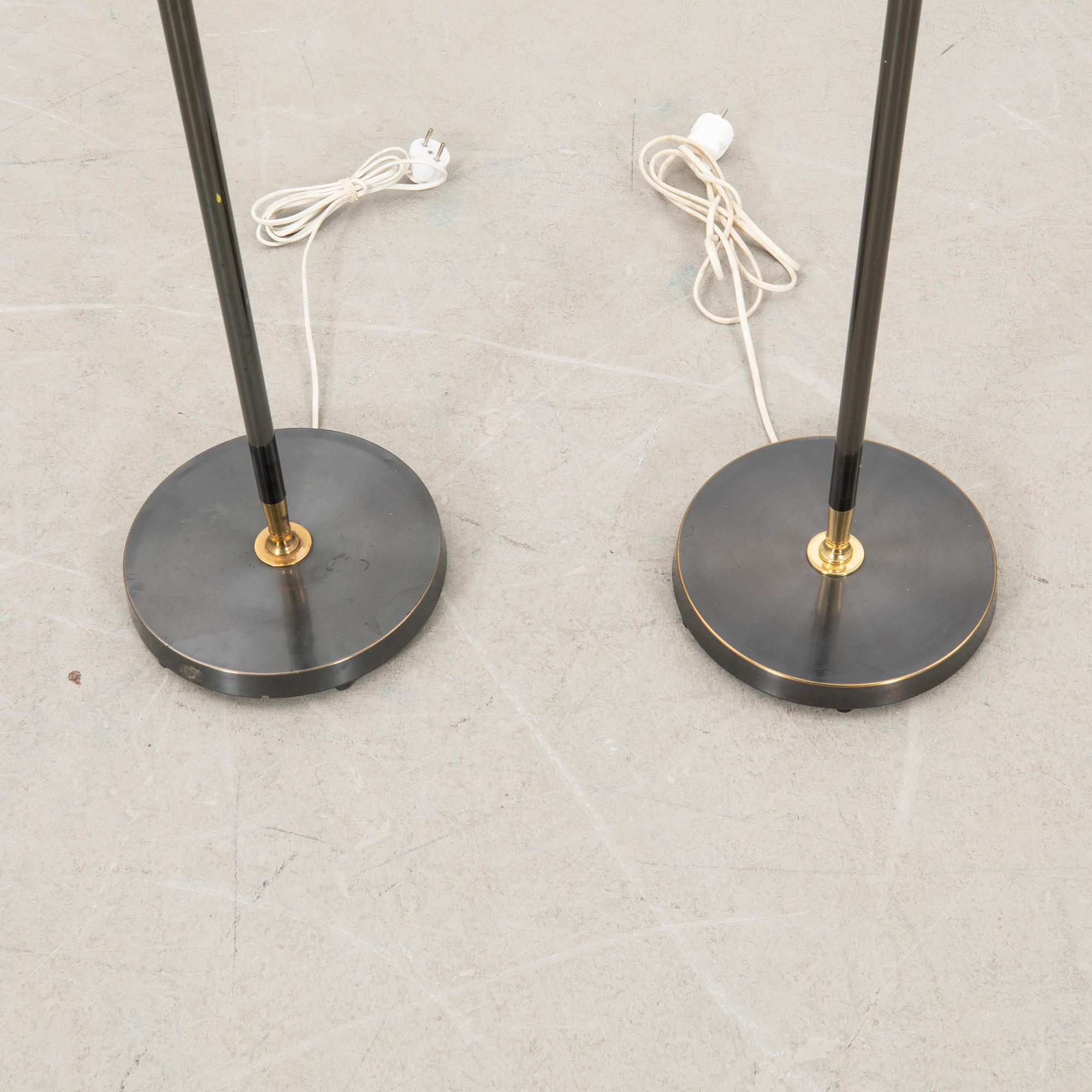 Floor lamps, a pair model 7061, Falkenbergs Belysning 1960s.