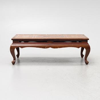 A Chinese lacuered kang table, second half of the 20th century.
