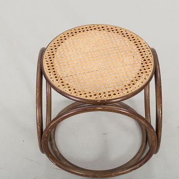 A THONET STYLE BENTWOOD FOOT STOOL.