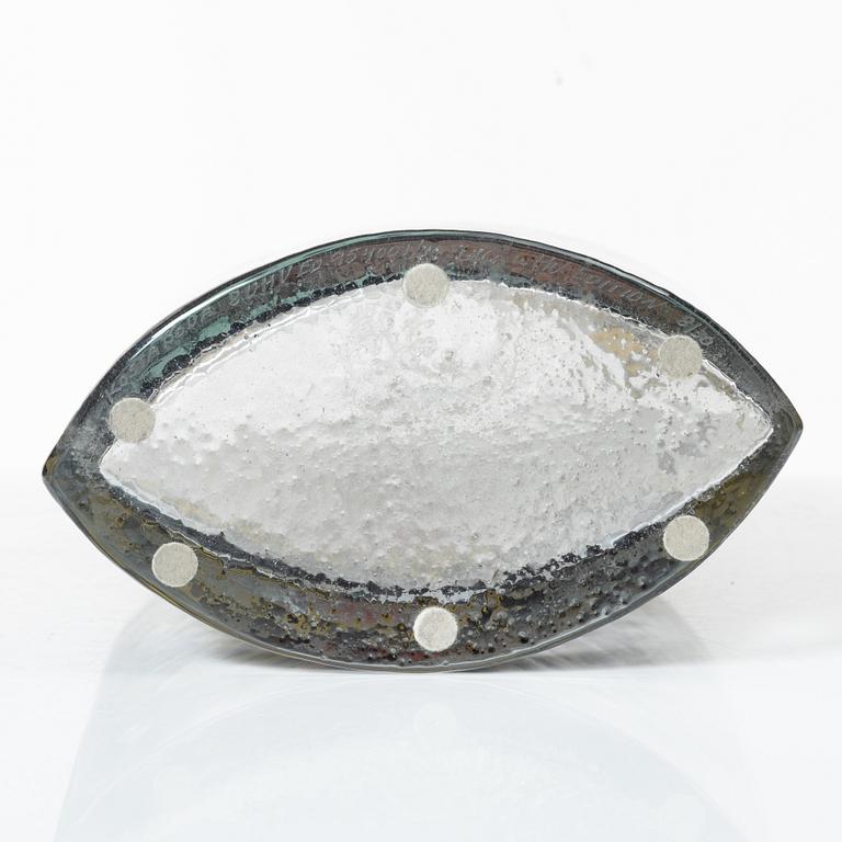 Ulrica Hydman-Vallien, a painted glass vase, Kosta Boda, ed 8/30.