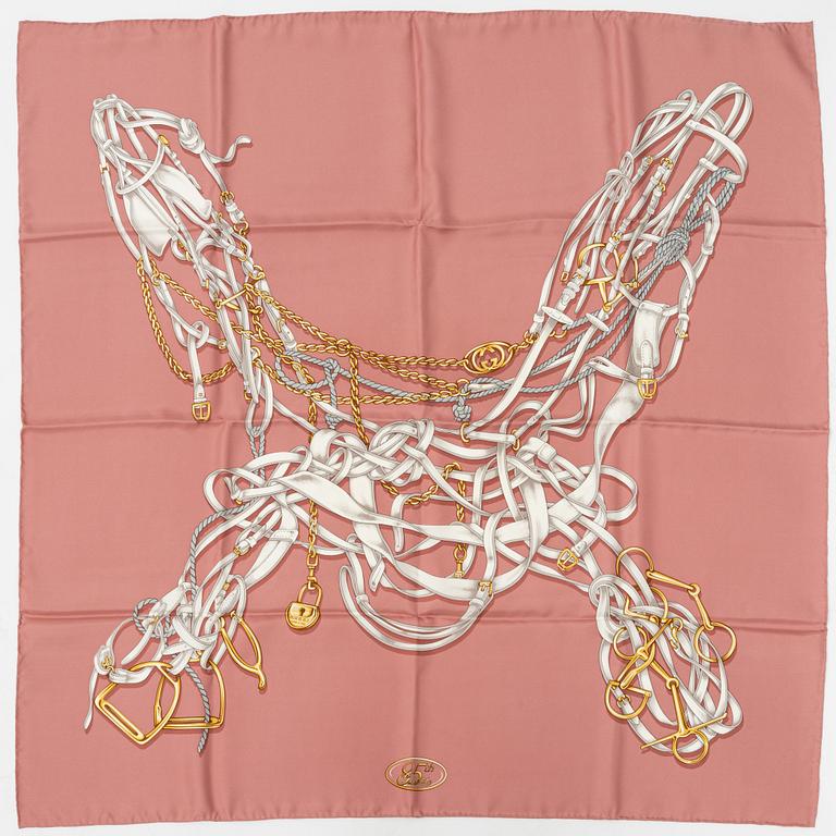 Gucci, a silk scarf.