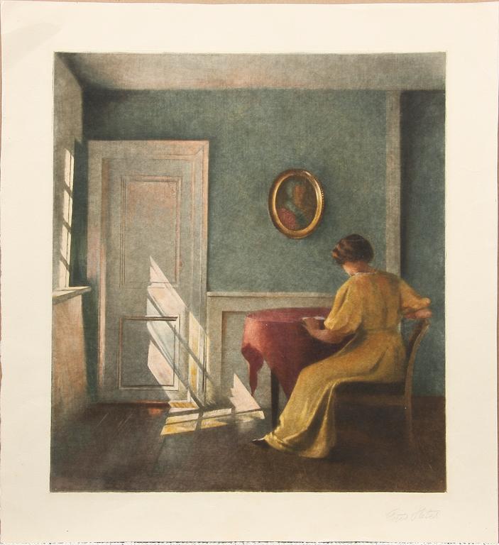 PETER ILSTED, mezzotint, sign.