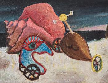 CO Hultén, oil on paper panel, signed and executed 1940.