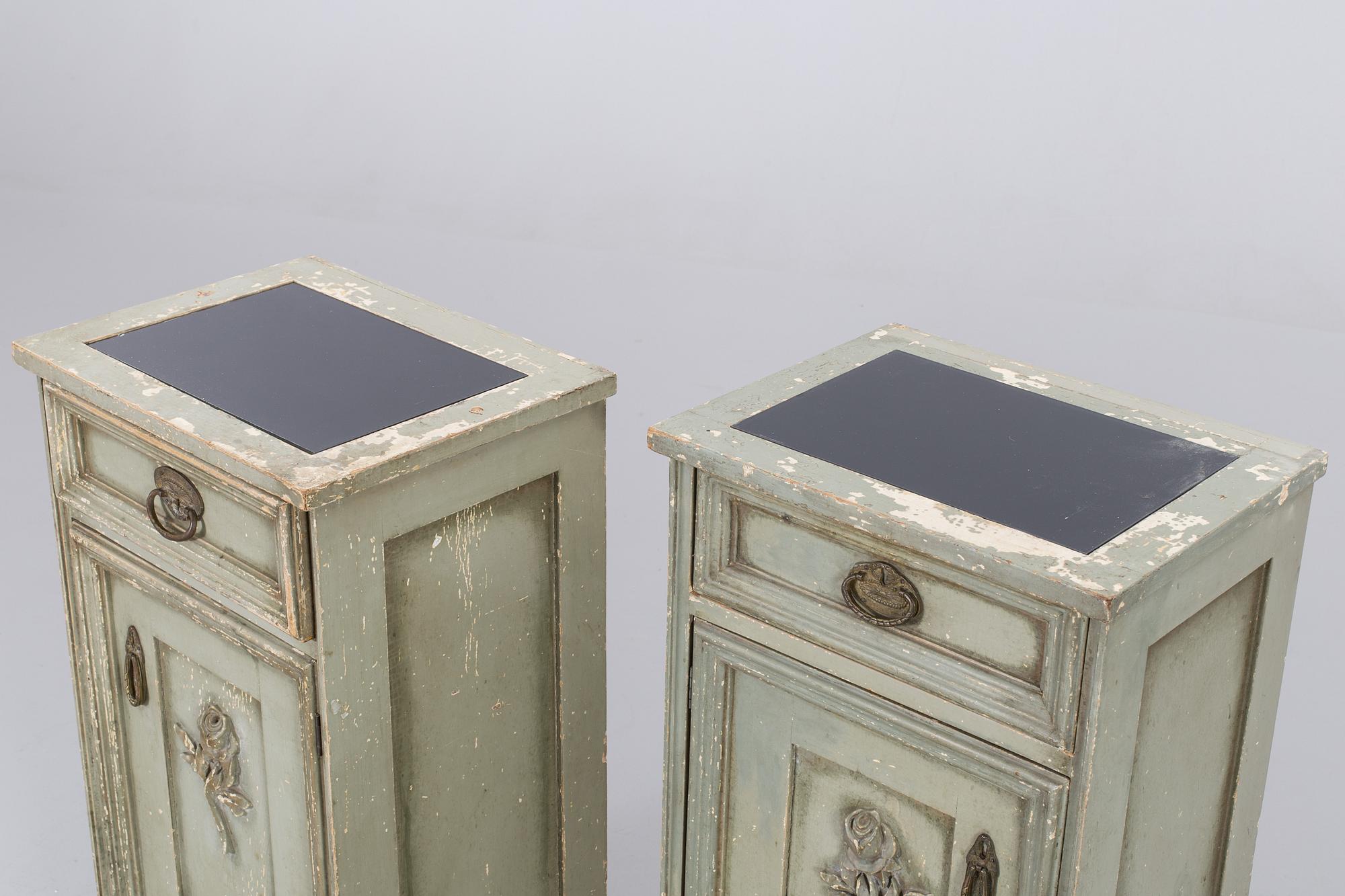 a pair of bedside table, 20th century,.
