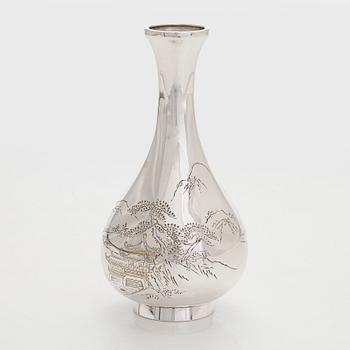 Vas, sterlinghopea jungin-leimalla, Japani todennäköisesti Taishō-kaudelta.