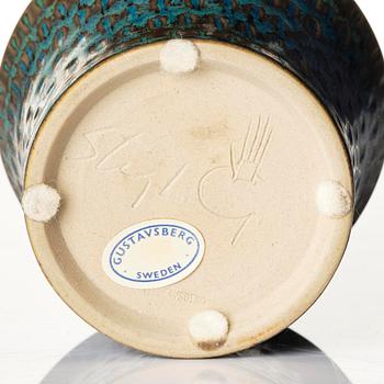 Stig Lindberg, a stoneware vase, Gustavsberg Studio, 1963.