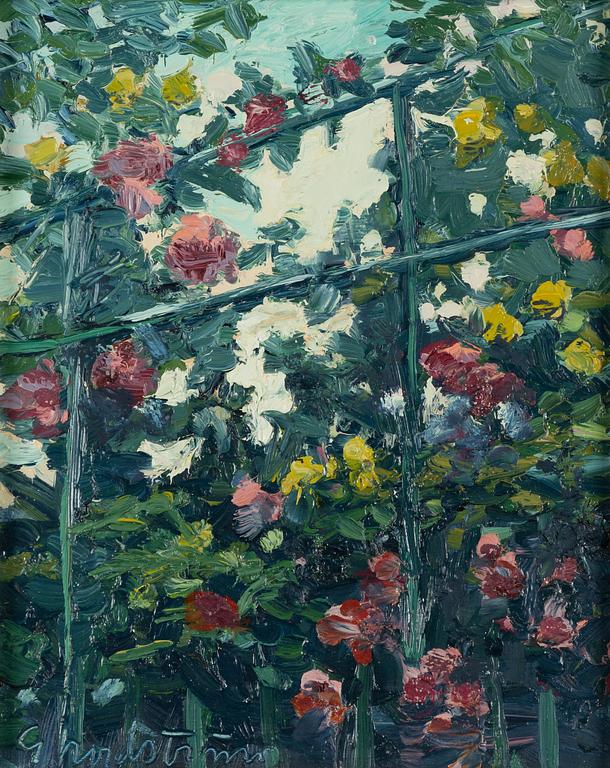 Gerhard Nordström, Trädgård med rosor.