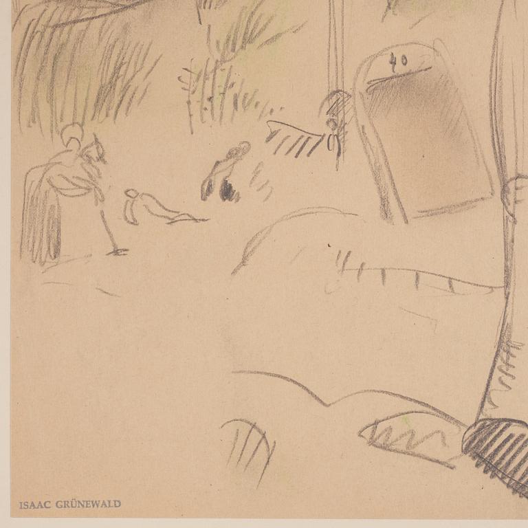 Isaac Grünewald, Woman reading in a beach hut.