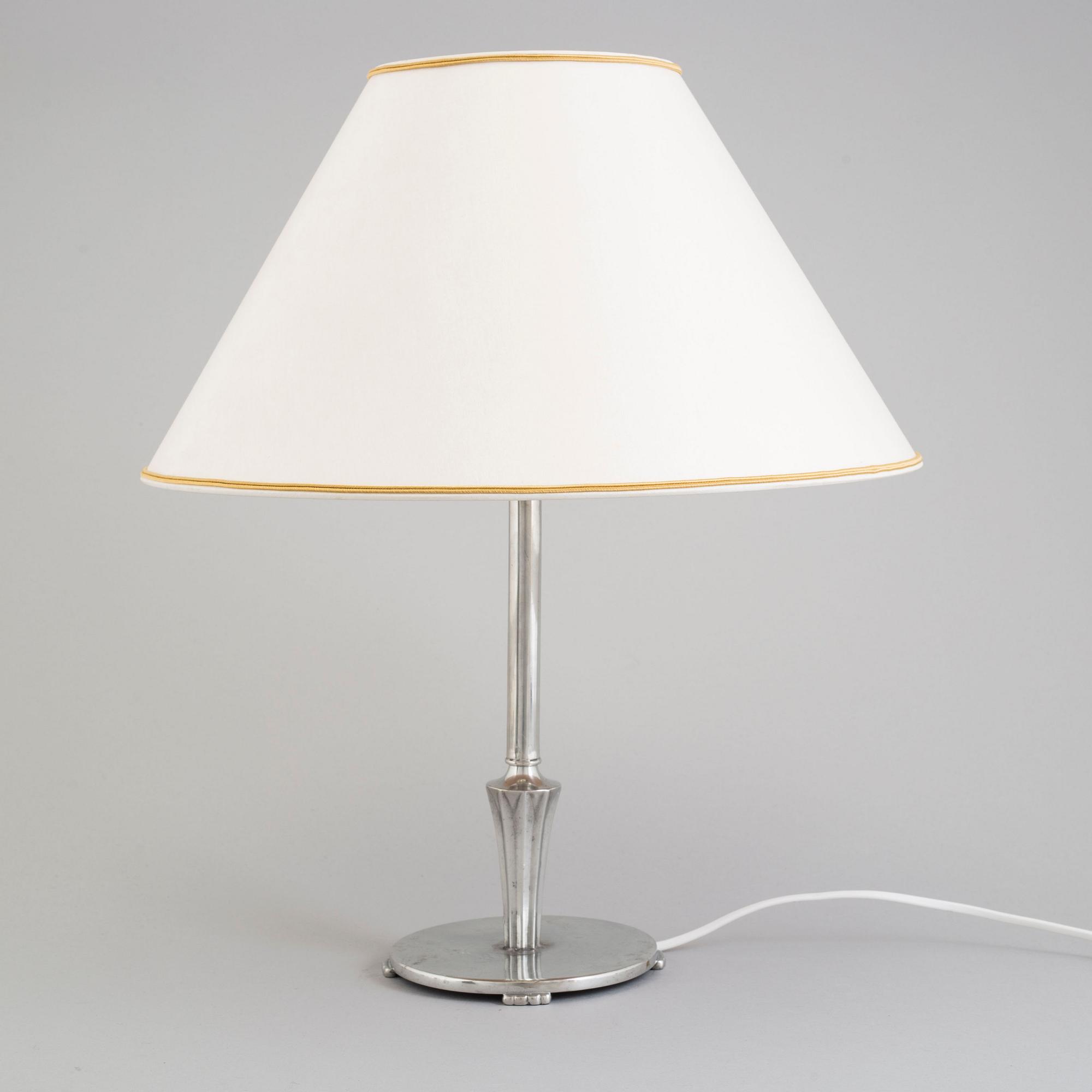 a pewter table light from 1930.