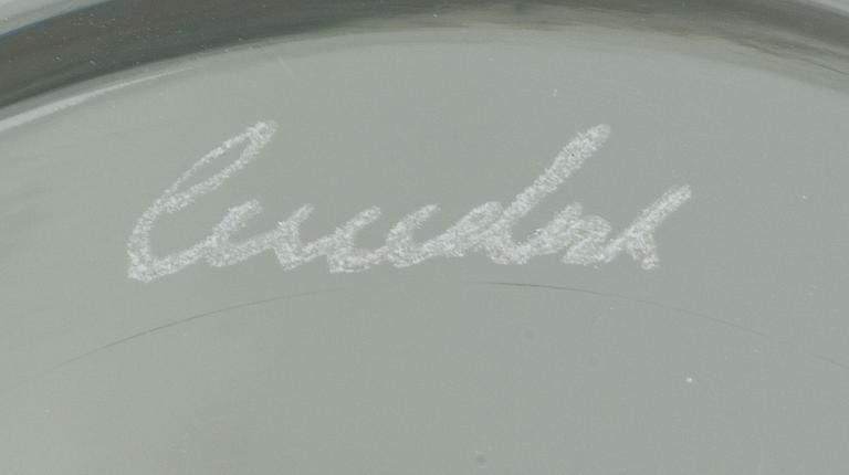 KONFORMADE GLASSKULPTURER, 2 st, glas, Cenedese 1970-tal.