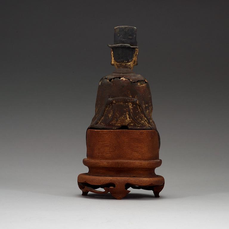 DAOISTISK DIGNITET, brons. Mingdynastin (1368-1644).