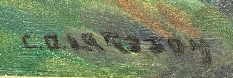 Carl Oscar Larsson, oil on canvas signed.