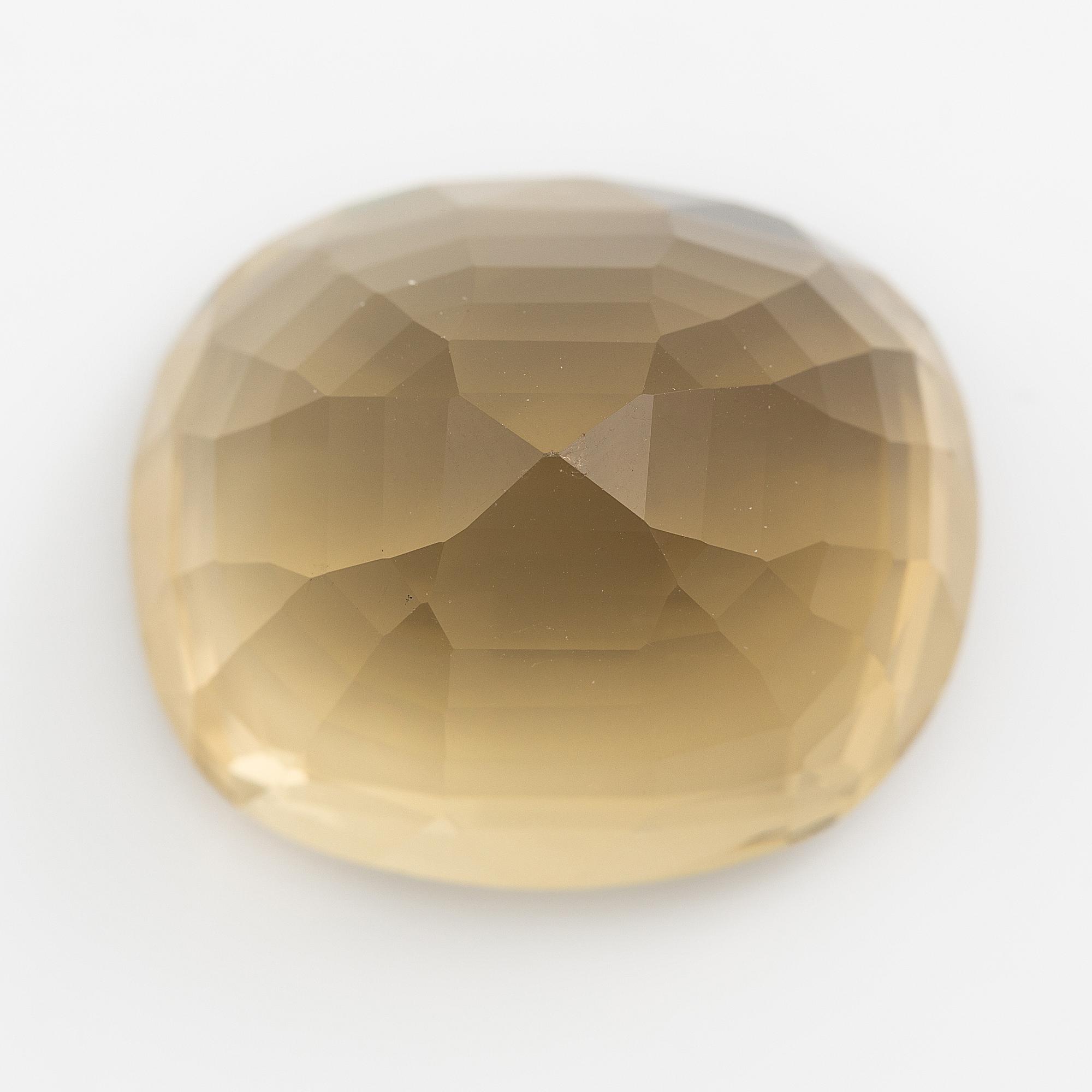 Loose, step-cut citrine, likely from Wiwen Nilsson's workshop.
