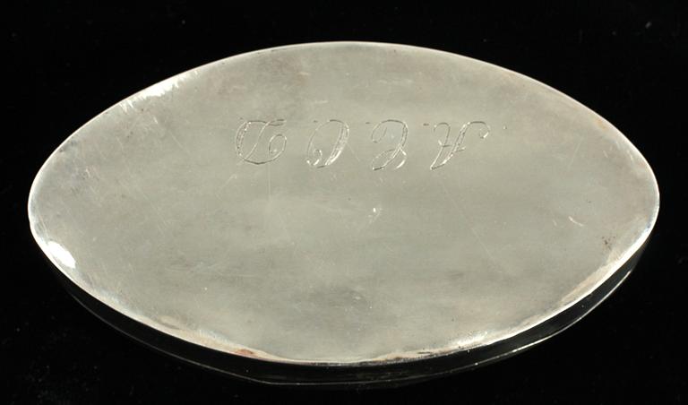 Dosa, silver, Erik Nordin, Sundsvall, 1843. 57,5g.
