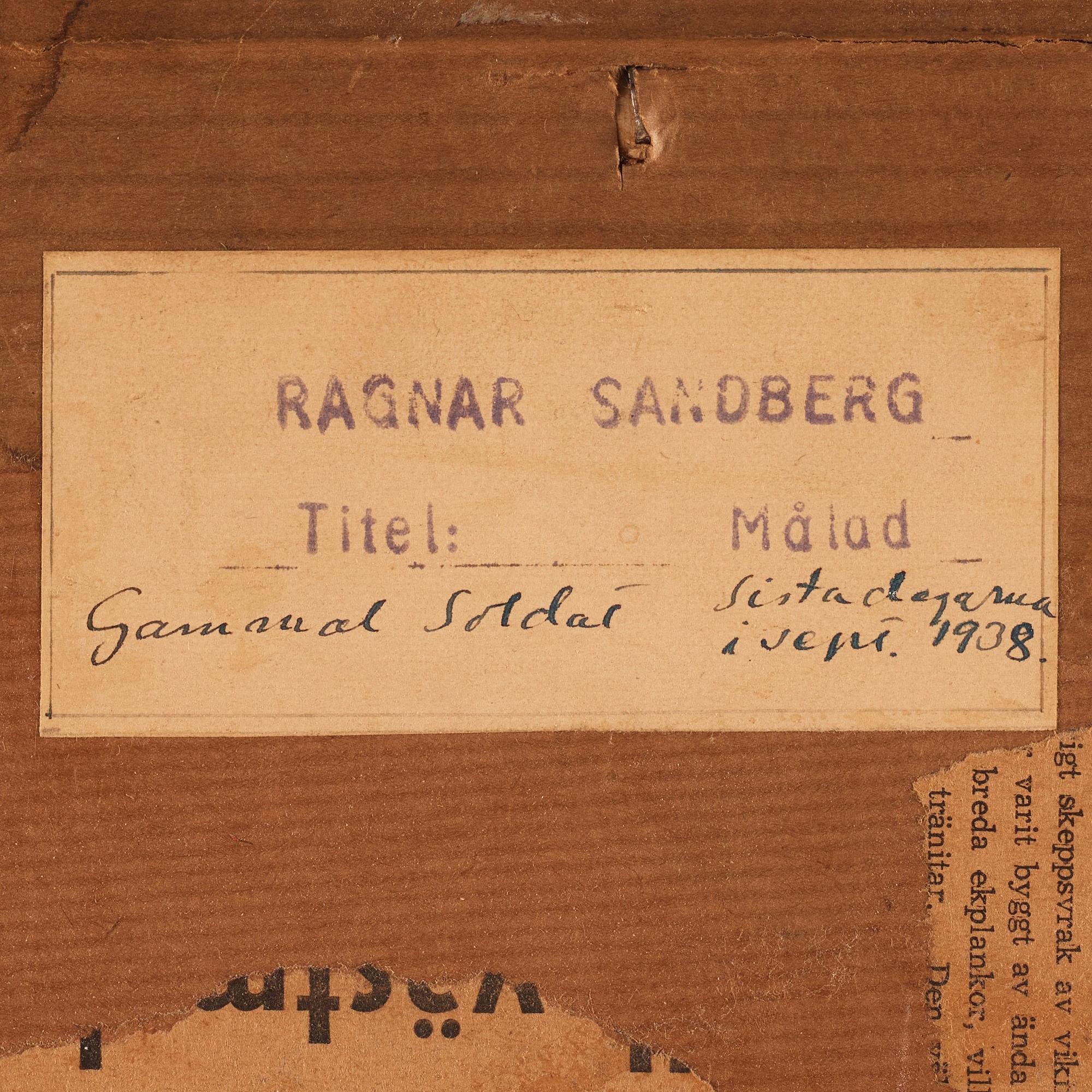 Ragnar Sandberg, "Gammal soldat/Beväring med blå ögon".