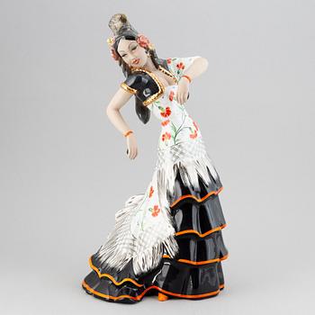 C.I.A. Manna, a large ceramic figurine "Fior di Spagna" (The Spanish Dancer), Torino, Italy 1940-50's.