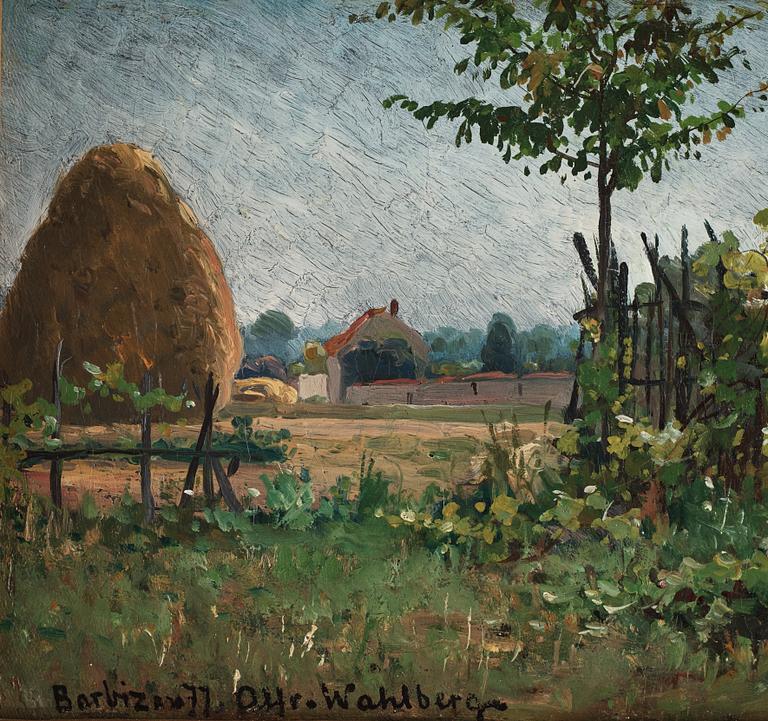 Alfred Wahlberg, French landscape, Barbizon.