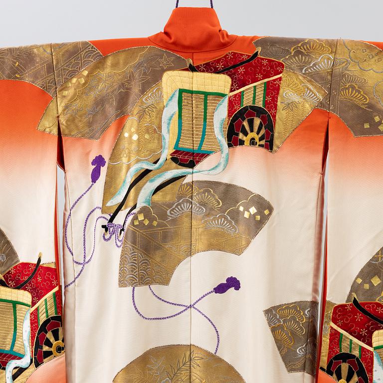 A Japanese brocade kimono, 1980s.
