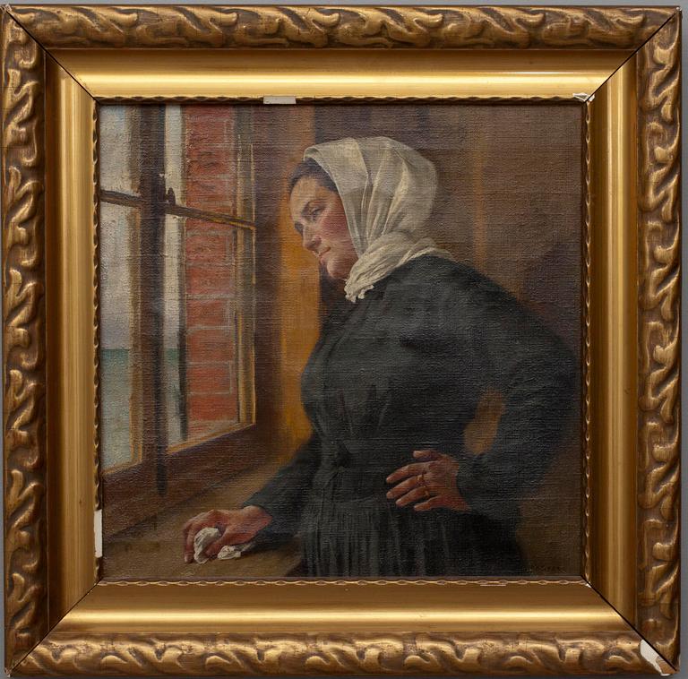 AUGUST HAGBORG, olja på duk, signerad.
