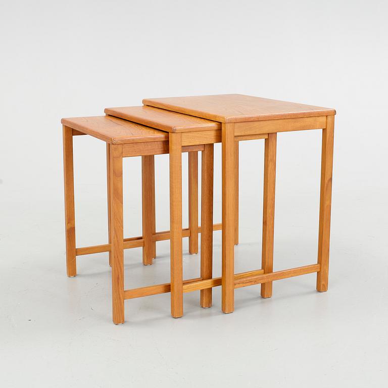 SATSBORD, 3 delar, teak, 1950-tal.