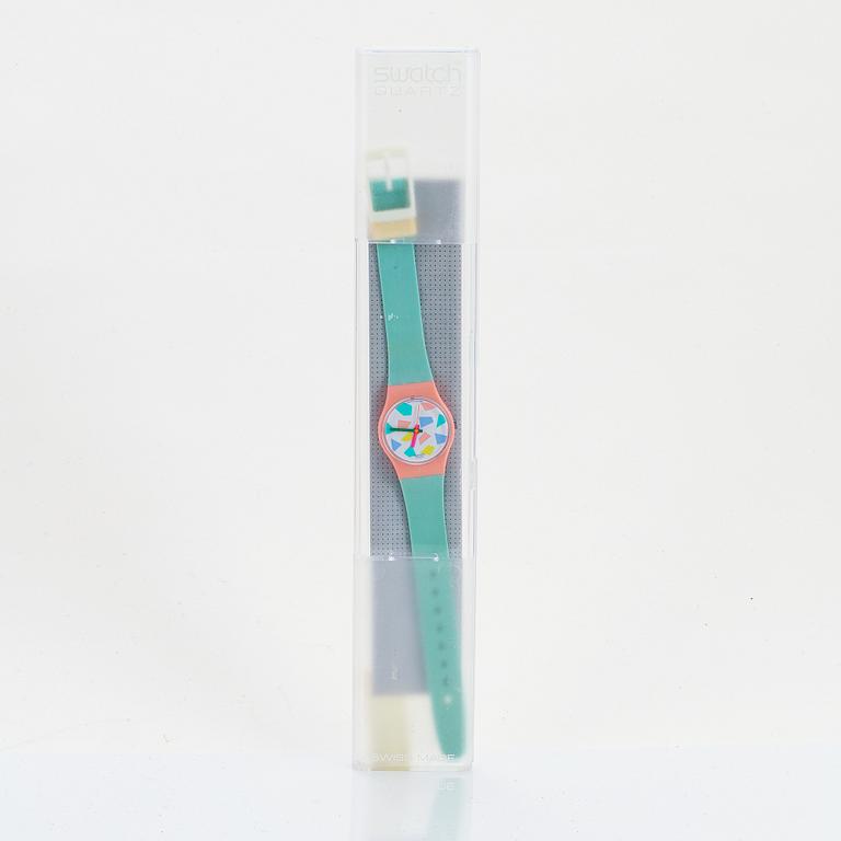 Swatch, Blue Lolly, wristwatch, 25 mm.