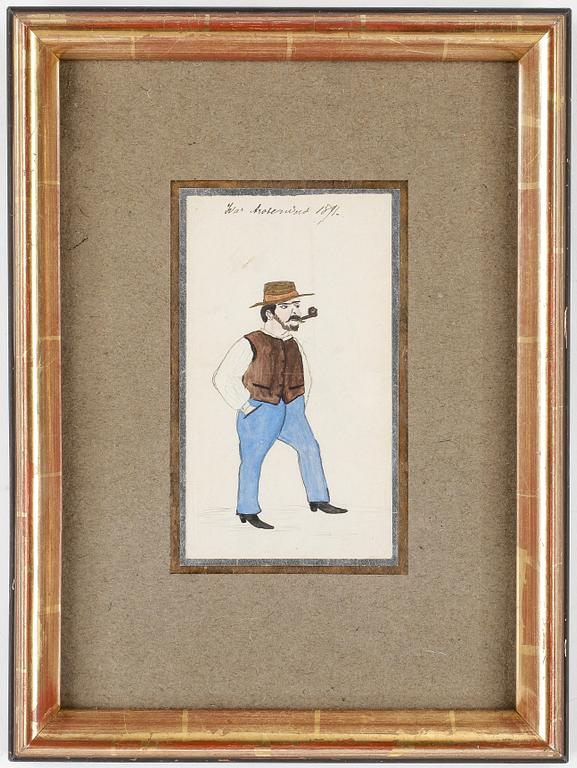 IVAR AROSENIUS, Gouache, signerad och daterad 1891.