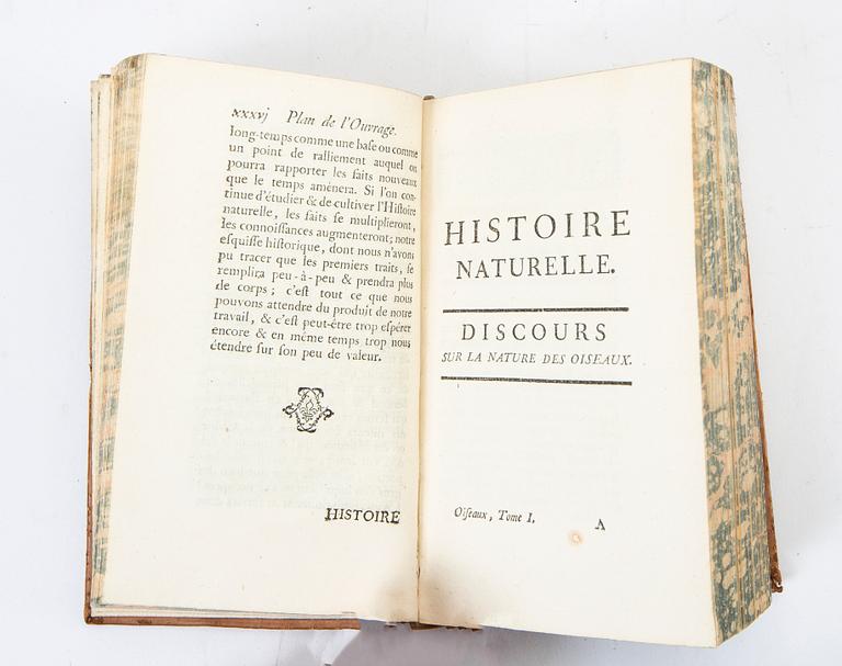 Georges-Louis Leclerc, Comte de Buffon, 'Histoire naturelle des oiseaux' 18 vol Paris 1770 - 1785.