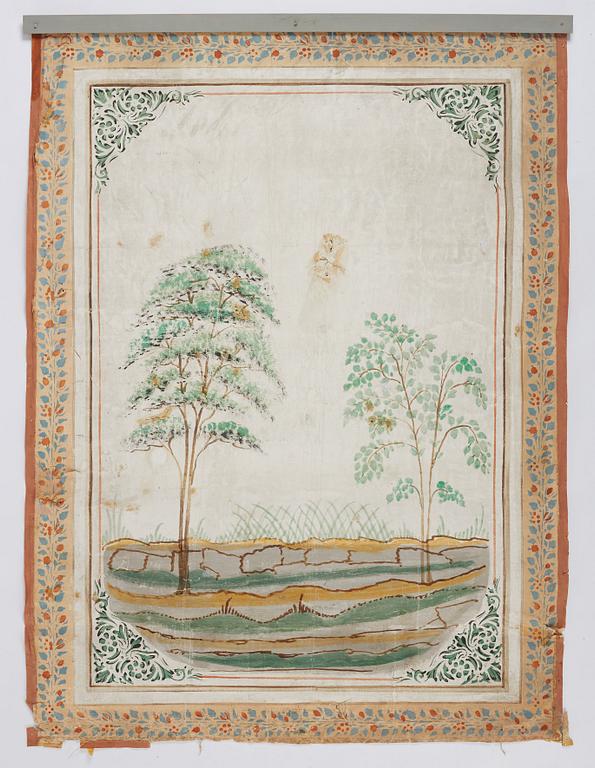 A wall panel, 19th Century.