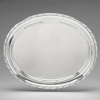 164. Georg Jensen, bricka, Köpenhamn 1919, 830/1000 silver, design nr 88.