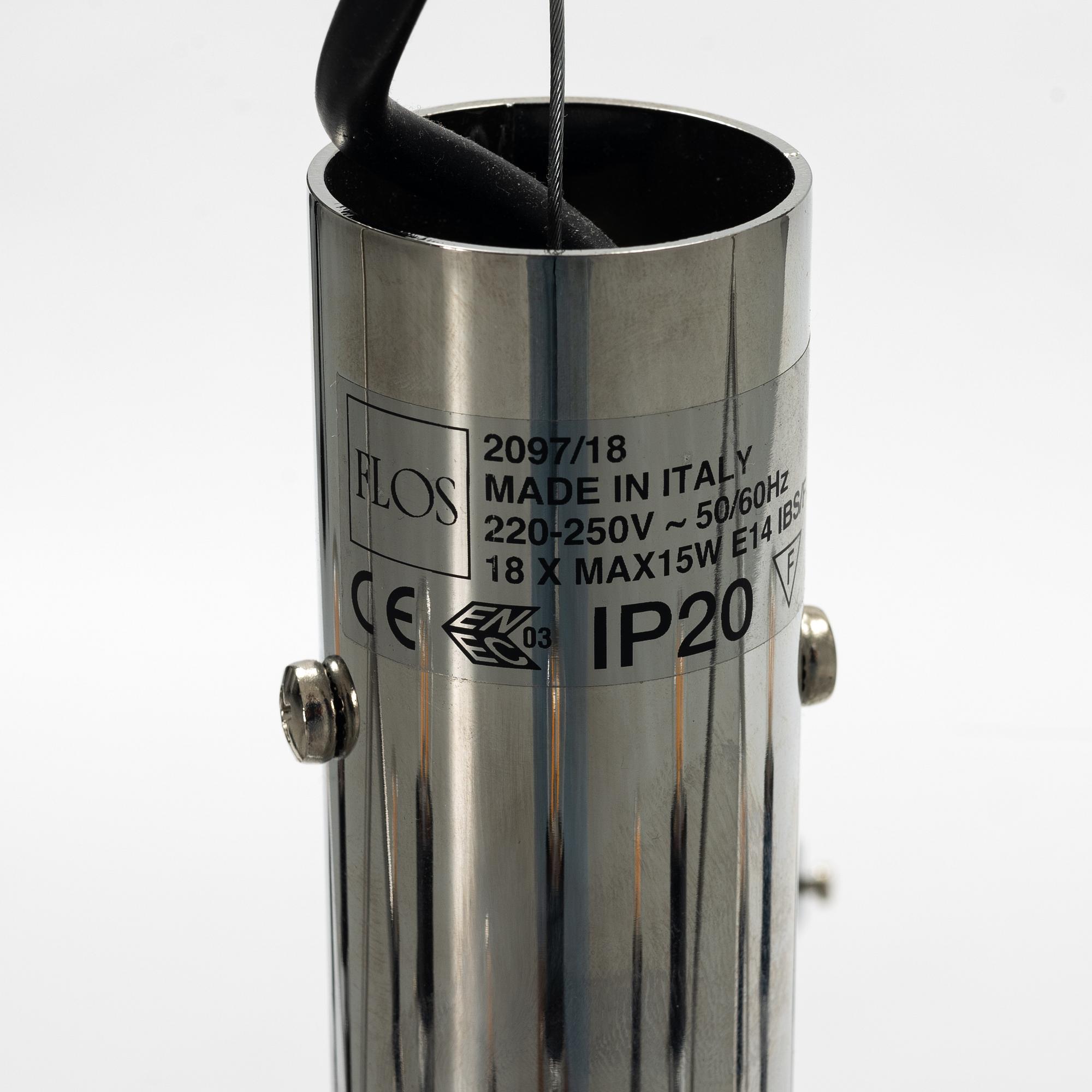 Gino Sarfatti, takkrona, modell "2097/18", Flos, Italien.