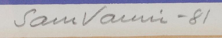 SAM VANNI, serigrafi, signerad, daterad -81 och numrerad XIX/XX.