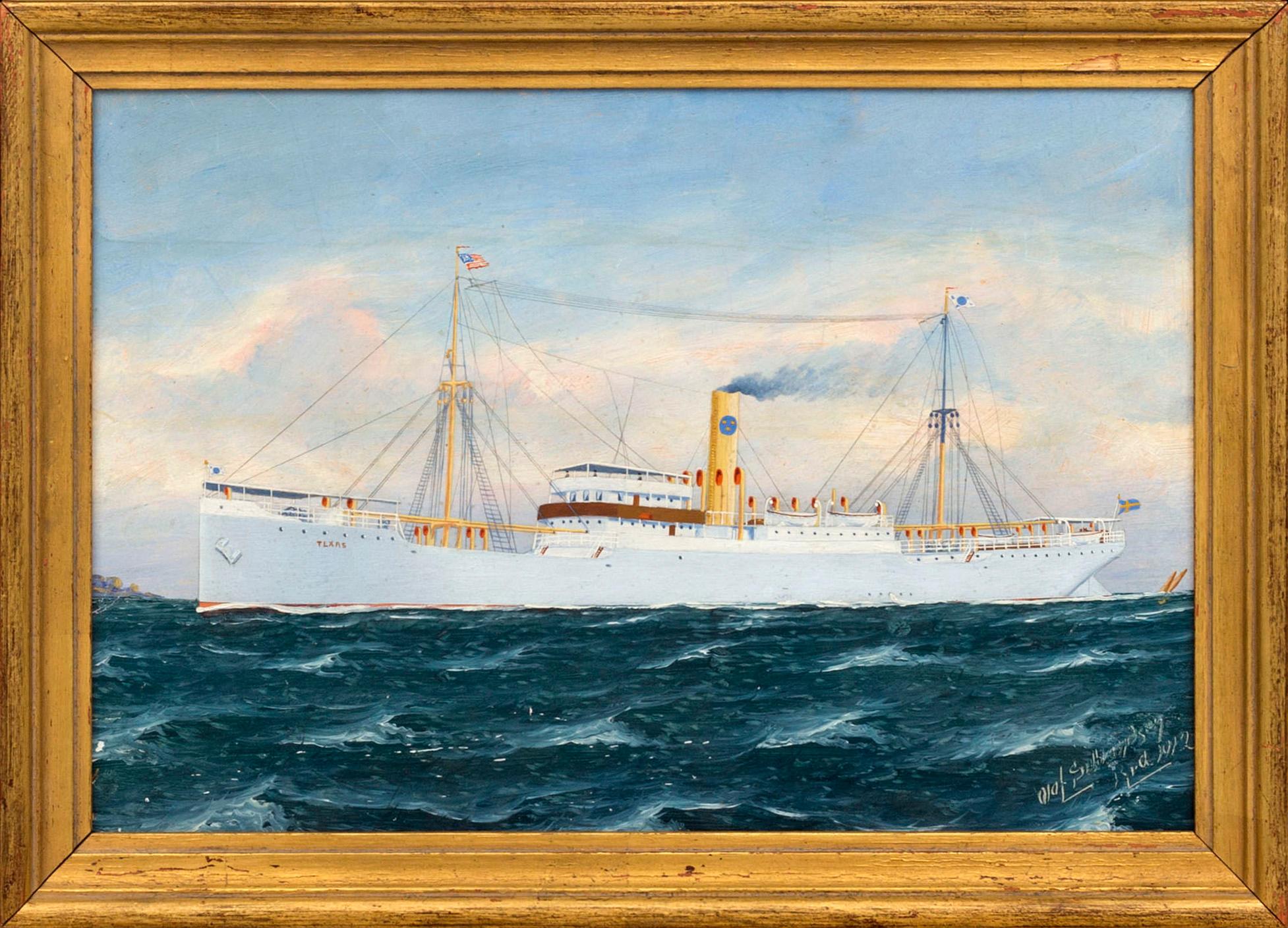 OLAF GULBRANDSEN, oil on paper, signed 1912.