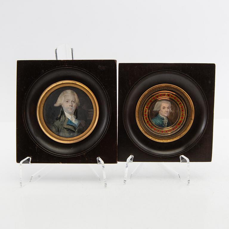 A collection of miniatures 5 pcs 17th/18th century.