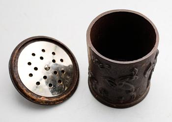 TOBAKSBURK, gjutjärn, Carl Elmberg, Näfveqvarns Bruk.