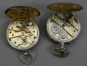 FICKUR, silver, 9 st, bland annat Wallerius Norrköping, mestadels omkring 1900.