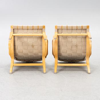 Bruno Mathsson, a pair of armchairs, "Eva", DUX, late 20th century.