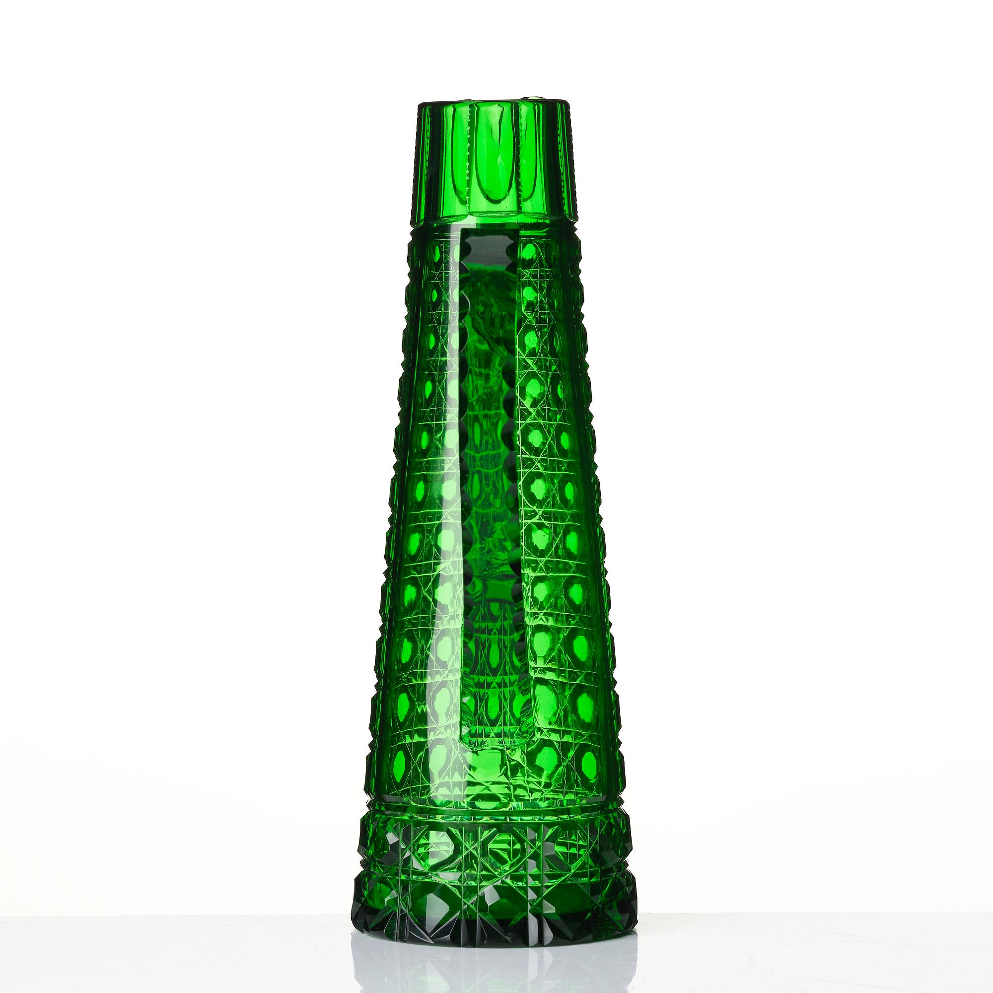 Likörservis, glas, en karaff och sex glas, Murano,  samt kanna,, 1900-tal.