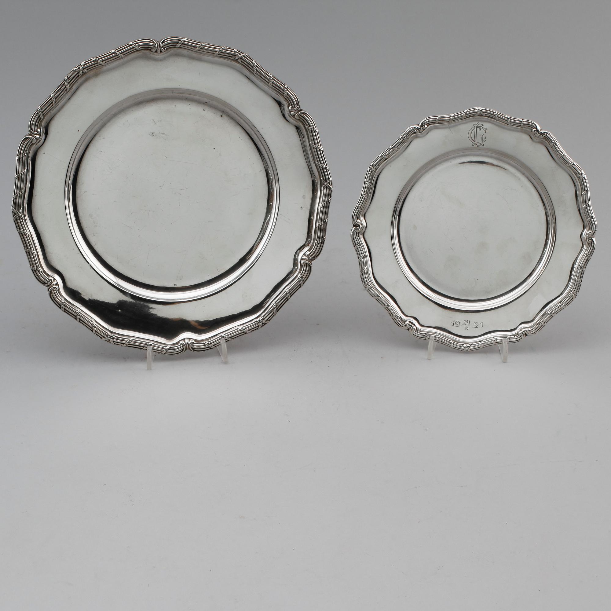 FAT, 2 st, silver, K. Andersson, Stockholm 1911/1920. Vikt ca 548 gram.