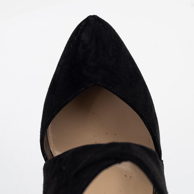 Christian Louboutin, a pair of black suede pumps, size 36 1/2.