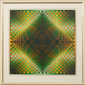 VICTOR VASARELY, färgseriegrafi, signerad och numrerad 121/250.