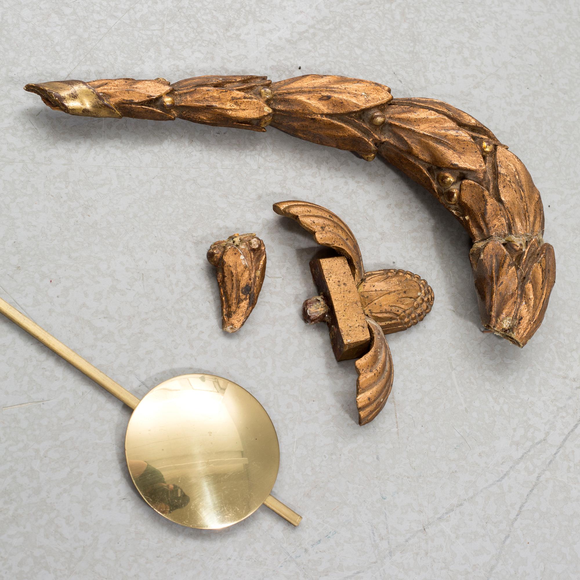 A gustavian wall clock, dial marked "Hans Wessman, Stockholm", around year 1800.