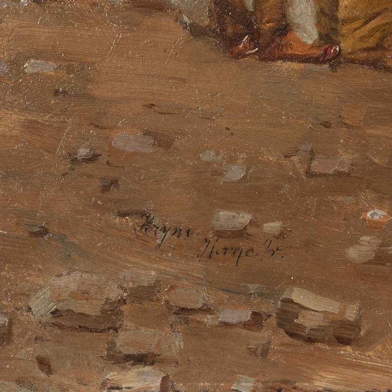 Frantisek Horejc, oil on paper-panel, signed.