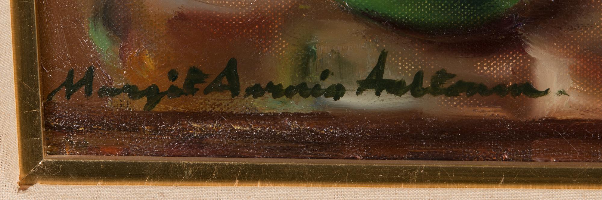 Margit Aarnio-Aaltonen, öljy kankaalle, signeerattu.