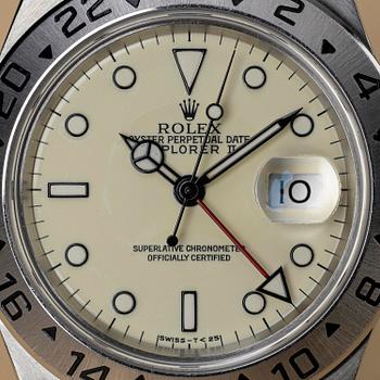 Rolex, Explorer II, "Cream Non-Rail Dial", "Jubilee Bracelet", ca 1993.
