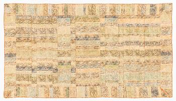 A silk buddhist Kesa cloth/mantel, 19th century.
