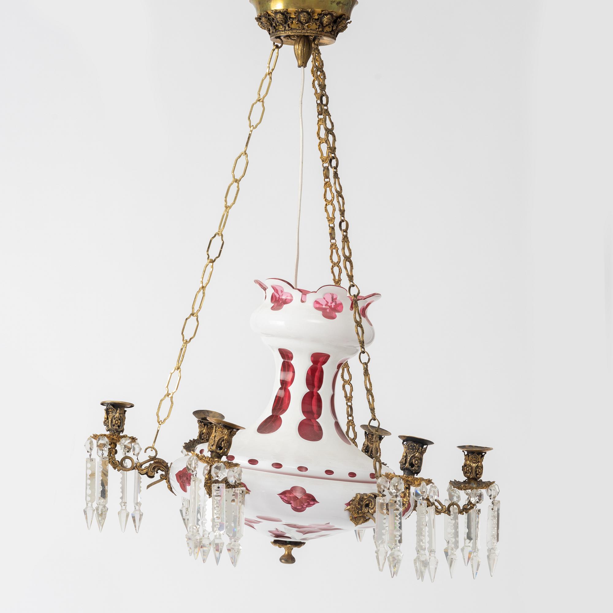 A chandelier, late 19th Century.