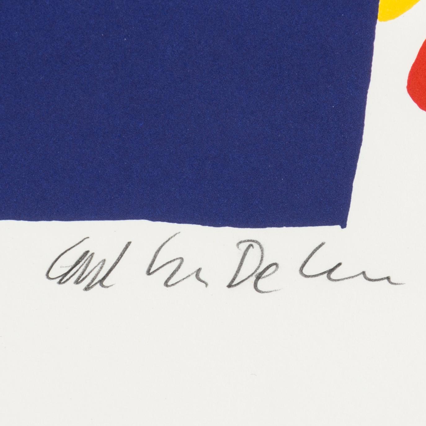 CARL JOHAN DE GEER, "Skända flaggan" färgserigrafi, signerad och numrerad 9/99.
