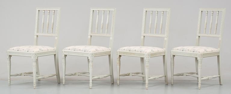 STOLAR, 4 st, gustaviansk stil, 1900-talets andra hälft.